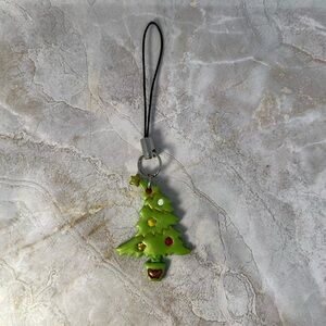 Green Christmas Tree phone charm.